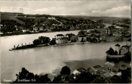 AK Passau, Dreiflüsse-Eck, Gel 1957 - Passau