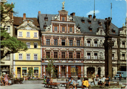 AK Erfurt, Fischmarkt Mit Roland, Haus Zum Breiten Herd, Gildehaus, Ung, 1975 - Erfurt