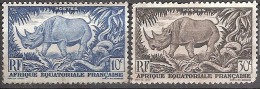 FRANCE   # EQUATORIALE FRANCE STAMPS "FROM YEAR 1947 " STANLEY GIBBONS 235 + 236 - Other & Unclassified