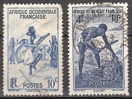 FRANCE    #  WEST AFRICA STAMPS "FROM YEAR 1947 " STANLEY GIBBONS 34 + 46" - Sonstige & Ohne Zuordnung