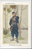 Lot De 5 CPA Série "Nos Soldats De France " : Infanterie De Ligne (1 Et 2), Chasseur à Cheval, Artillerie Dragon - Weltkrieg 1914-18