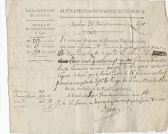 922/21 - GAND An 14 - Reçu De Mr Vandenbergen Un Paiement  Pour Verger à MEIRELBEKE Ex Cure De St Jacques - 1794-1814 (Franse Tijd)