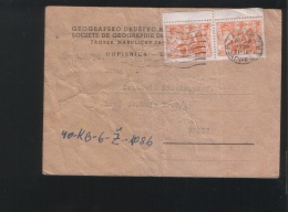 DOPISNICA 1958 Zagreb To Split Geografsko Društvo - Lettres & Documents