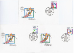 Russia 1992 FDC X3 Winter Olympic Games-92, Albertville, France - FDC