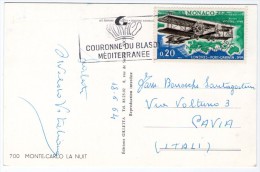 MONACO / MONTE-CARLO - LA NUIT / THEMATIC STAMP-AIRPLANE VICKERS-VIMY - Multi-vues, Vues Panoramiques
