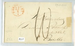 HANDGESCHREVEN BRIEF * VOORLOPER * GELOPEN IN 1851 Van DORDRECHT Naar BRIELLE  (8235) - ...-1852 Prephilately