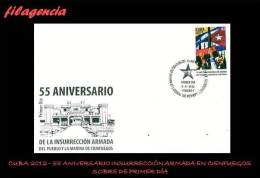 CUBA SPD-FDC. 2012-20 55 ANIVERSARIO DEL LEVANTAMIENTO EN ARMAS DE LA CIUDAD DE CIENFUEGOS - FDC