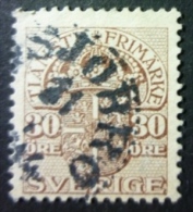 SVERIGE - OFFICIAL 1911-19: YT Service 43 / Mi 42, Wmk Letters, O - FREE SHIPPING ABOVE 10 EURO - Dienstzegels
