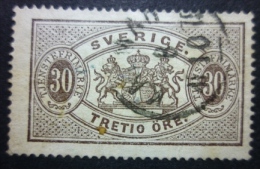 SVERIGE - OFFICIAL 1874-96: YT Service 9 B / Mi 9 A, Dent. 14, O - FREE SHIPPING ABOVE 10 EURO - Service