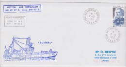 Plis ANTARCTIQUE  AUSTRAL Port Aux Français 7-12-1988 - Lettres & Documents