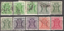 INDIA   #   STAMPS FROM YEAR 1967 " STANLEY GIBBONS O202 - O207" - Official Stamps