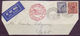 GEORGE V-AIRMAIL-POSTMARK-LUFTPOSTAMT-BERLIN-NORTHWOOD-MIDDLESEX-GREAT BRITAIN-1933 - Interi Postali
