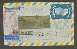 BRAZIL BRASIL 1951 THORNYCROFT AIR MAIL RIO GRANDO AEREO TO RUSSIA USSR ESTONIA VIA FINLAND    ,m - Posta Aerea (società Private)