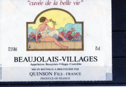 LES FEMMES ET LE VIN - (Etiquette Légèrement Collée Sur Feuille D´expo.) - Déchirure - Belleza Femenina En El Estilo 'Liberty'