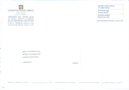 Zypern Pafos Postage Paid Constantinou Bros Hotels Brief Nach Deutschland - Covers & Documents