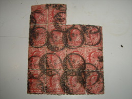 GRANDE BRETAGNE Bloc De 14 Timbres Anglais 1909 - Ohne Zuordnung