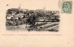 82 Verdun Sur Garonne Vue Panoramique Ancien Chateau De La Reine Marguerite Carte Precurseur - Verdun Sur Garonne