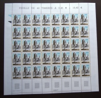 FRANCE 2002 FEUILLE COMPLETE DE 40 TIMBRES SERIE TOURISTIQUE LOCRONAN  YT N° 3499** - Fogli Completi