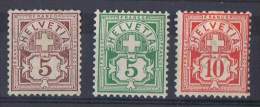 CH-12 - SUISSE N° 65 à 67 Neufs* - Unused Stamps