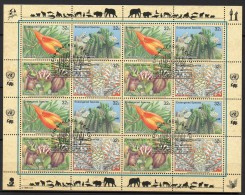 Nations Unies (New-York) - 1996 - Yvert N° 695 à 698 - Protection De La Nature, Feuille Entière - Used Stamps