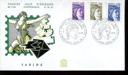 FDC 1/10/79 : SABINE De GANDON (2 Enveloppes) - 1977-1981 Sabine (Gandon)