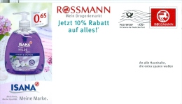 BRD Burgwedel Postwurf Alle FRW Rossmann GmbH Drogeriemarkt Isana Milde Seife - Bäderwesen