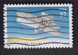 USA. Centenaire Du 1er Vol En Aéroplane Des Frères Wright. Avion 3477 - Used Stamps