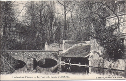 Cpa Crosne, Le Pont Et Le Lavoir Sur L'yerres - Crosnes (Crosne)