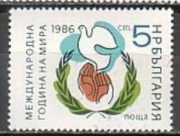 BULGARIA \ BULGARIE - 1986 - Anne Internationale De La Paix - 1v ** - Ongebruikt