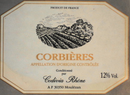 ETIQUETTE De VIN " CORBIERES  " - Conditionné Par C.R à F 30350 Moulézan  - Parfait état  - - Languedoc-Roussillon