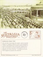 Postcard Crowd Bandstand & Pier EASTBOURNE Easter 1948 Nostalgia Repro - Eastbourne
