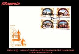 Delcampe - AMERICA. CUBA SPD-FDC. 2009 CIUDADES CUBANAS PATRIMONIO DE LA HUMANIDAD - FDC