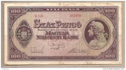 Ungheria - Banconota Circolata Da 100 Pengo - 1945 - Hungría