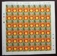 FRANCE 2005 FEUILLE COMPLETE DE 48 TIMBRES ORCHIDEE PAPILLON  YT N° 3765** - Fogli Completi