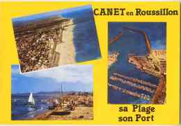 CPM 66 - Canet En Roussillon - La Plage - Le Port - Canet En Roussillon
