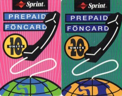 CARTES PREPAYEES   ETATS-UNIS 10/20 Units  SPRINT  (lot De 2)  ***** - Sprint