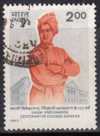 India Used 1993, Parliament Of Religion Address By Swami Vivekananda,  Chicago, United States(image Sample) - Oblitérés