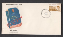 INDIA, 1993, FDC,  Birth Centenary Of Prasanta Chandra Mahalanobis, Statistician And Planner,  Calcutta  Cancellation - Briefe U. Dokumente