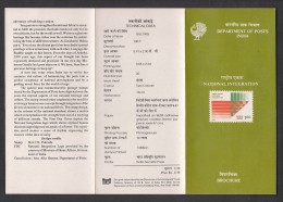 INDIA, 1993, National Integration Campaign,  Folder - Lettres & Documents