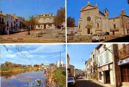 34 MAUGUIO Place Et Mairie Eglise Cabanes De Mauguio Grande Rue, Automobile 2 CV - Mauguio