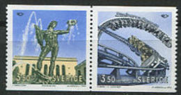 SUEDE 1993 - Statue De Poseidon, Parc Attractions - Neuf ** Se Tenant Sans Charniere (Yvert 1755/54) - Unused Stamps