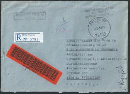 Yugoslavia: Registered, Stampless Cover From Prijedor 11-01-2000 - Lettres & Documents