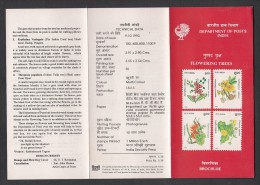 INDIA, 1993, Indian Flowering Trees, Folder - Storia Postale