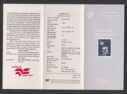 INDIA, 1993, Birth Centenary Of Meghnad Saha, Physicist,  Folder - Lettres & Documents