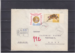 Jeux Olympiques - Tir - Kayak - Médailles - Roumanie - Lettre Recommandée De 1966 - Lettres & Documents