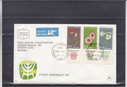 Fleurs - Tulipes - Lys - Guimauve - Israël - Lettre De 1963 - Covers & Documents