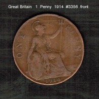 GREAT BRITAIN    1  PENNY   1914  (KM # 810) - D. 1 Penny