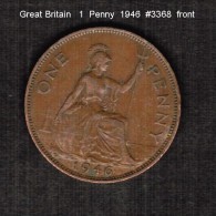 GREAT BRITAIN    1  PENNY   1946  (KM # 845) - D. 1 Penny
