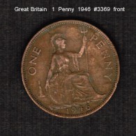 GREAT BRITAIN    1  PENNY   1946  (KM # 845) - D. 1 Penny