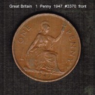 GREAT BRITAIN    1  PENNY   1947  (KM # 845) - D. 1 Penny